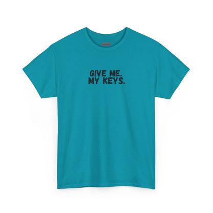 Give me. My keys. Tee