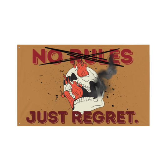 No Rules Just Regret Flag