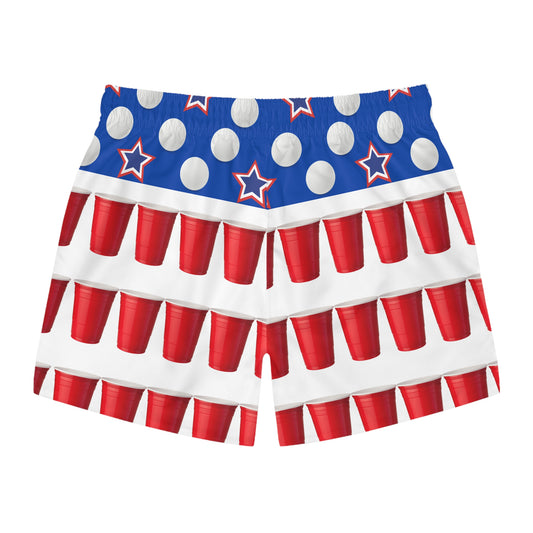 Stars, Stripes And Solo Cups Swimtrunks